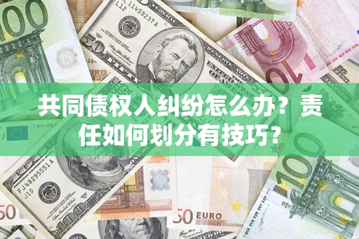 武汉共同债权人纠纷怎么办？责任如何划分有技巧？