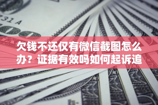 武汉欠钱不还仅有微信截图怎么办？证据有效吗如何起诉追回欠款？
