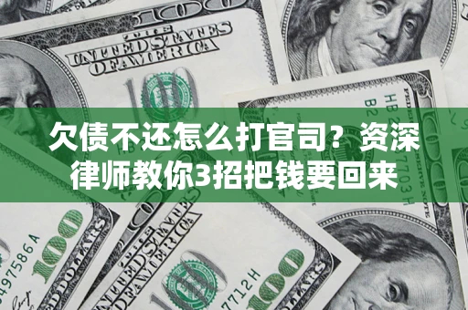 武汉欠债不还怎么打官司？资深律师教你3招把钱要回来