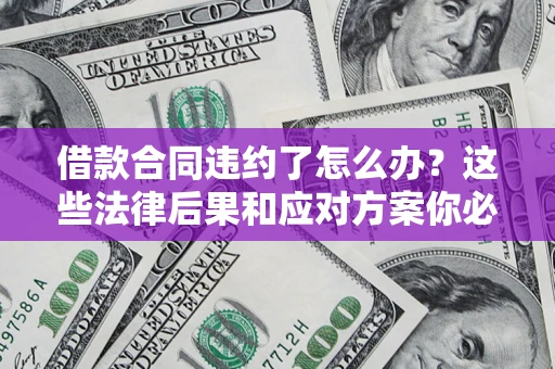 武汉借款合同违约了怎么办？这些法律后果和应对方案你必须知道
