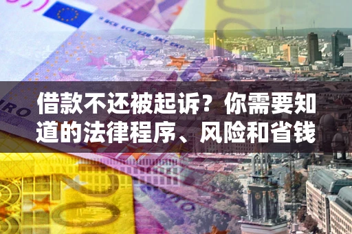 武汉借款不还被起诉？你需要知道的法律程序、风险和省钱技巧
