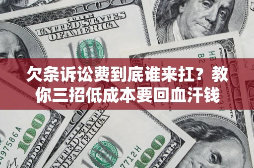 武汉欠条诉讼费到底谁来扛？教你三招低成本要回血汗钱